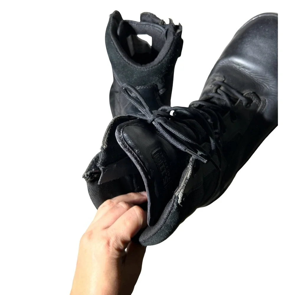5.11 Tactical ATAC 2.0 8 Inch Side Zip Boots Black Leather Nylon 12001 Size 11